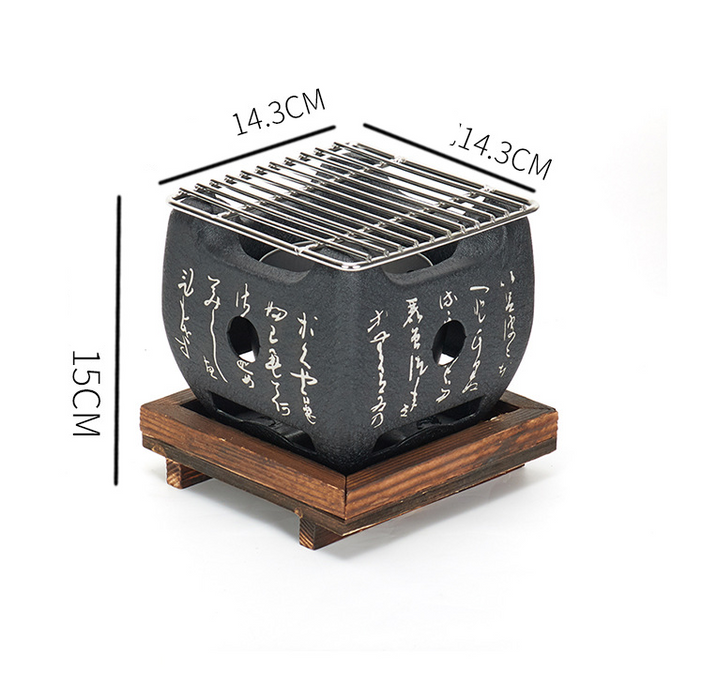 Japanischer Mini Grill Haushalt Rauchfreier Grill Indoor Holzkohle Grill Wild Barbecue Tool Full Set
