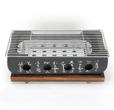 Japanischer Mini Grill Haushalt Rauchfreier Grill Indoor Holzkohle Grill Wild Barbecue Tool Full Set