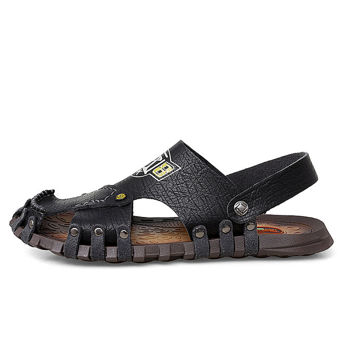 Baotou Sandalen Männer Casual Leder Sandalen Männer