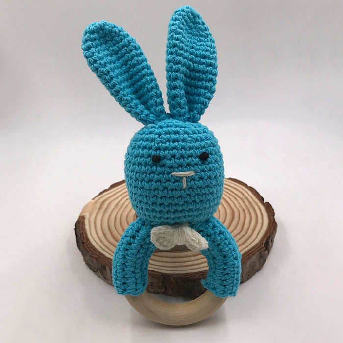 Baby Bunny Ear Teether Holzbeißring Neugeborenes Sensorik Spielzeug Dusche Geschenk Baby Care