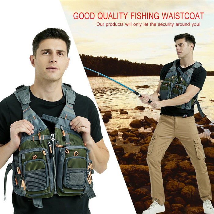 Angeln Outdoor Sport Fliegen Männer Atemschutzjacke Sicherheitsweste Überlebensweste Utility Vest