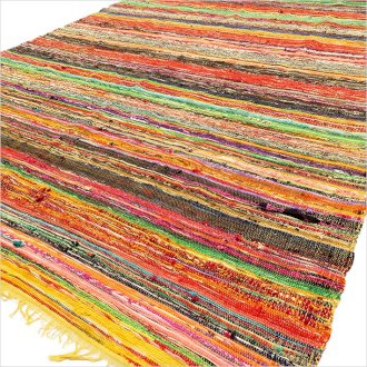 154 x 90 cm Luxus-Flickenteppich – Gelb