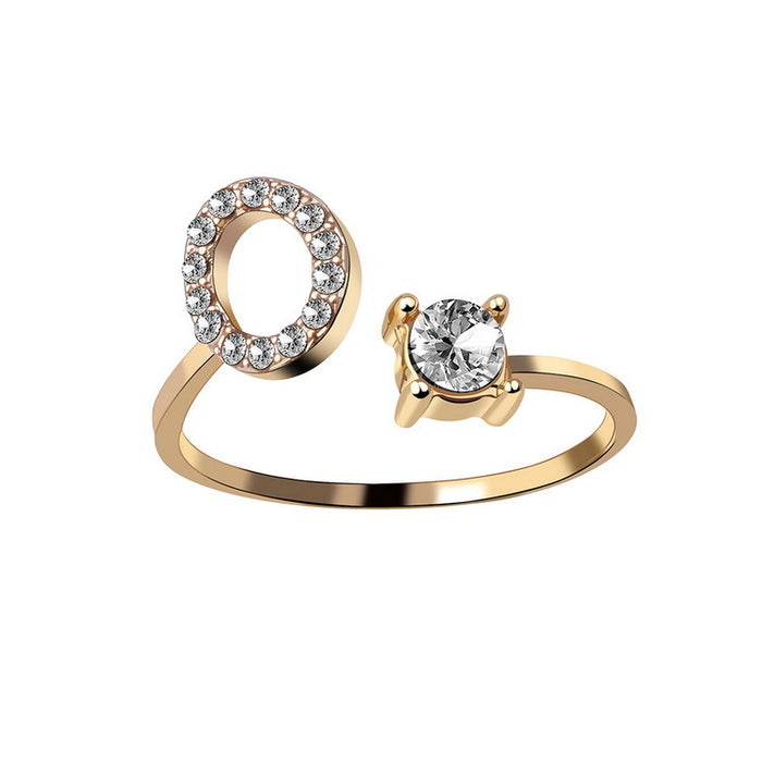 Neue Design Einstellbare 26 Initial Brief Ring Mode Schmuck Für Frauen Einfache Elegante Schmuck