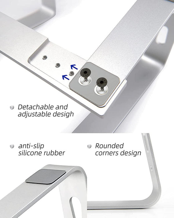 Laptop-Ständer, Computer-Ständer für Laptop, Aluminium Laptop Riser, Ergonomischer Laptop-Halter Kompatibel mit MacBook Air Pro, Dell XPS, Mehr 10-17 Zoll Laptops Arbeit von zu Hause