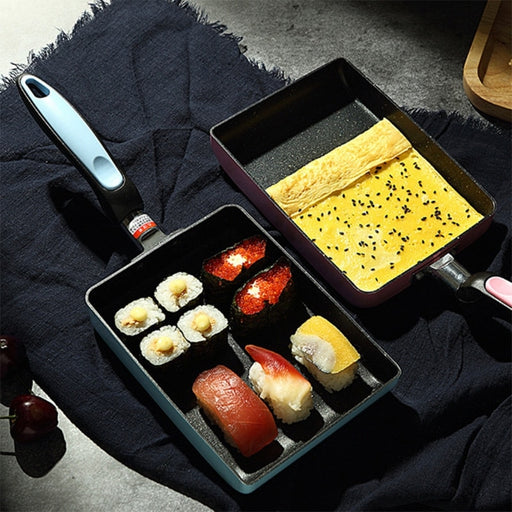 1 x rechteckige Omelettpfanne, Tamagoyaki-Eierpfanne, antihaftbeschichteter Maifan-Stein,