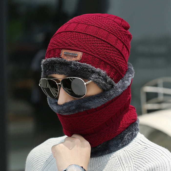 Winter Beanie Mütze Schal Set Warme Strickmütze Dickes Fleece gefüttert Wintermütze Halswärmer für Männer, Frauen & Kinder