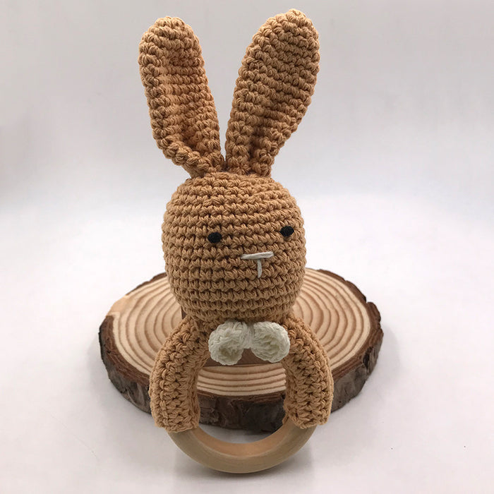 Baby Bunny Ear Teether Holzbeißring Neugeborenes Sensorik Spielzeug Dusche Geschenk Baby Care
