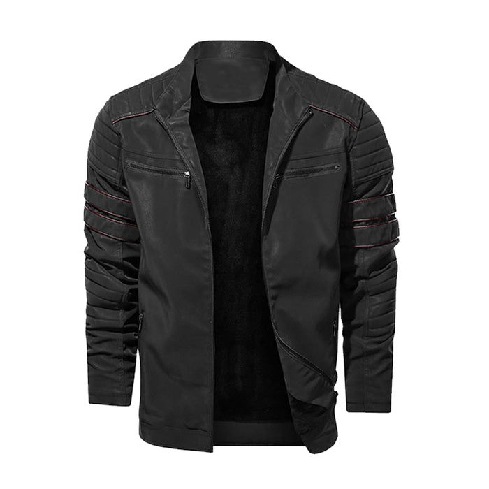 Men Leather Jacket Motorcycle PU Men Jackets