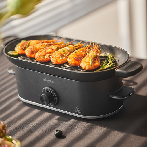 220-V-Elektro-BBQ-Grill, rauchlose Elektro-Grillpfanne, Mini-Grillpfanne