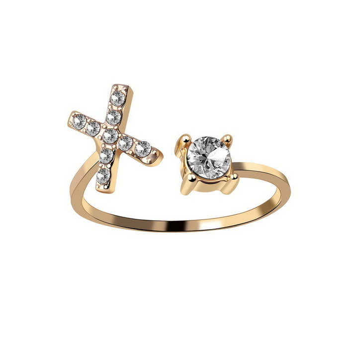 Neue Design Einstellbare 26 Initial Brief Ring Mode Schmuck Für Frauen Einfache Elegante Schmuck
