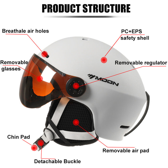 Skihelm mit Schutzbrille