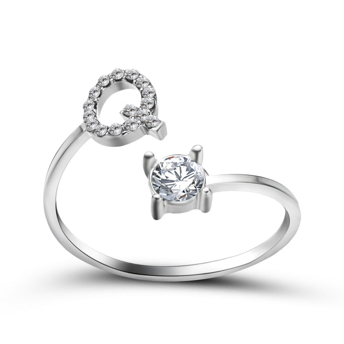 Neue Design Einstellbare 26 Initial Brief Ring Mode Schmuck Für Frauen Einfache Elegante Schmuck