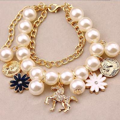 Pearl flower bracelet jewelry