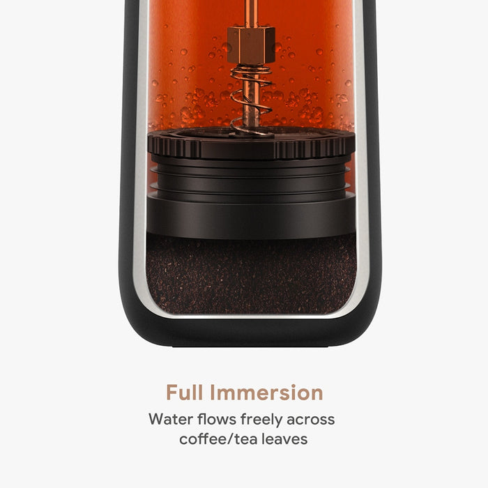 Tragbare Kaffeemaschine aus Edelstahl, 320 ml, French Press, Tee und Kaffee