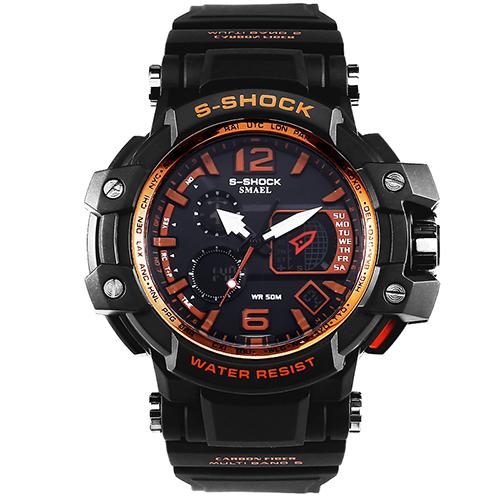Herren Sport LED Digital Wasserdicht Erdbebensichere Uhr