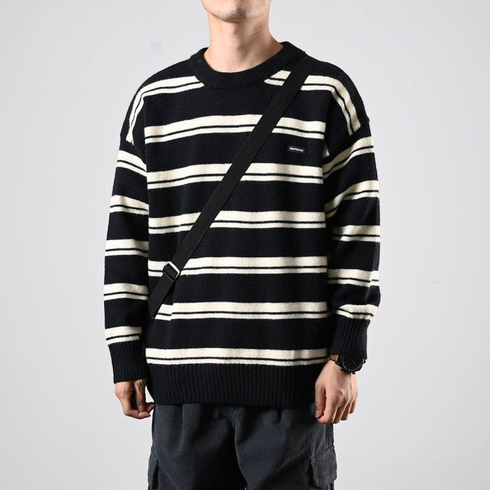 Winter Pullover trendige gestreifte Pullover für Männer und Frauen Winterkleidung für Paare
