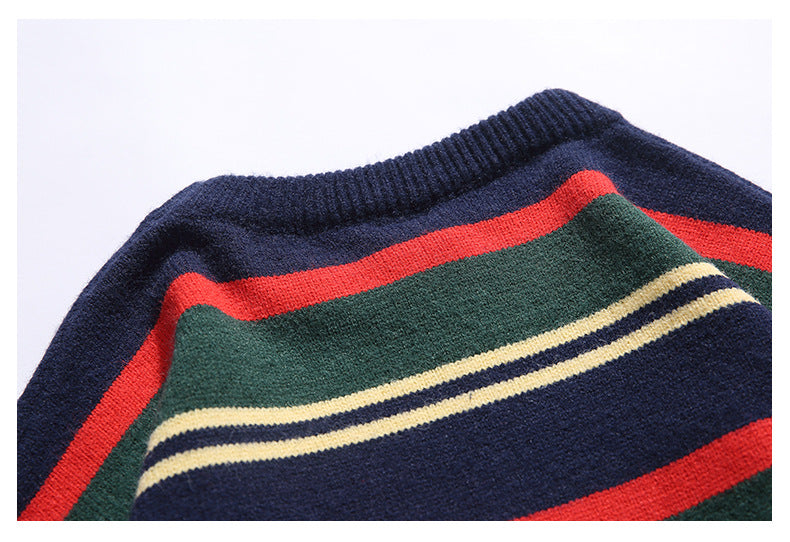 Winter Pullover trendige gestreifte Pullover für Männer und Frauen Winterkleidung für Paare