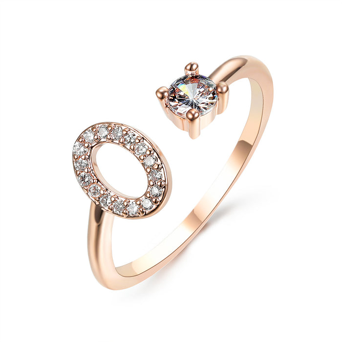 Neue Design Einstellbare 26 Initial Brief Ring Mode Schmuck Für Frauen Einfache Elegante Schmuck