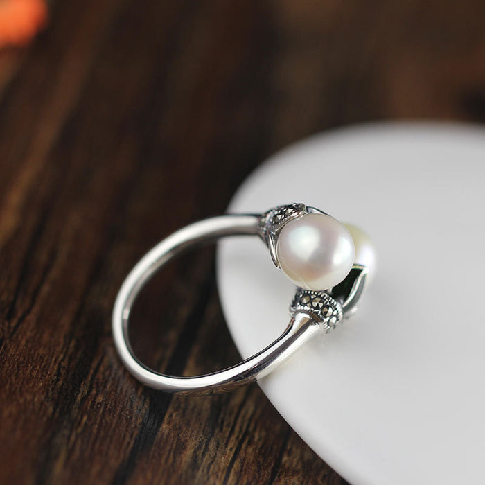 Süßwasserperlen Ring S925 Silberschmuck