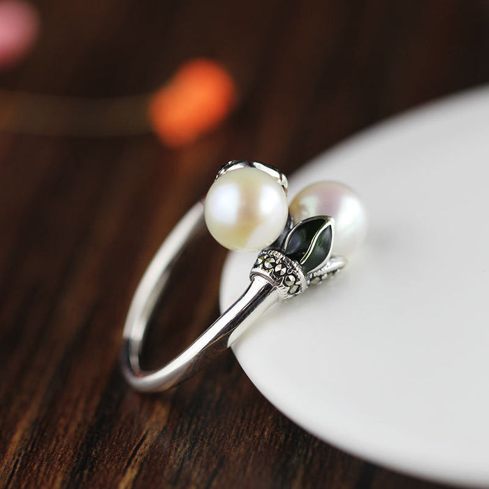 Süßwasserperlen Ring S925 Silberschmuck