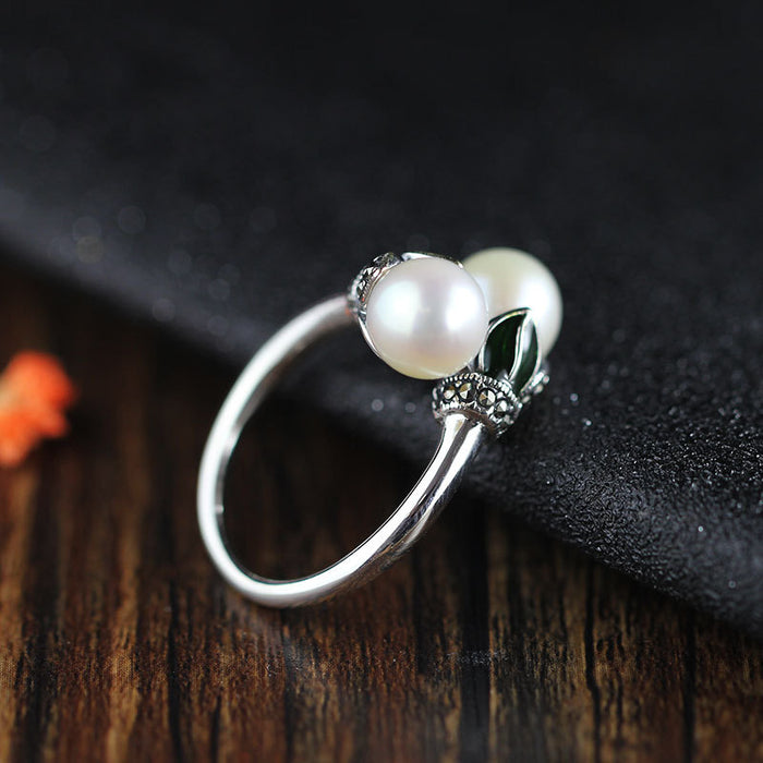 Süßwasserperlen Ring S925 Silberschmuck