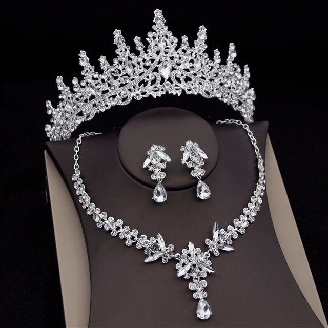Royal Queen Brautschmuck Sets für Frauen Luxus Tiaras Crow