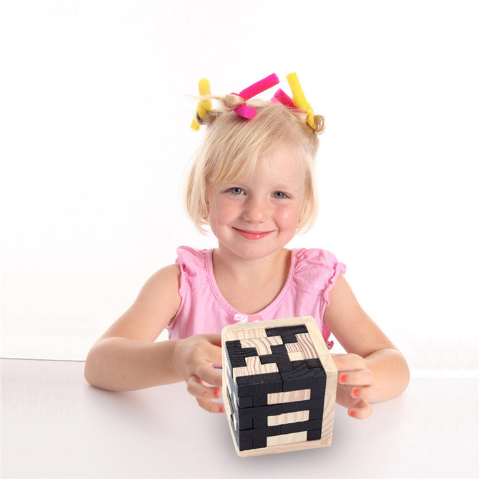 Creative 3D Puzzle Luban Interlocking Wooden Toys Early Educational Toys Puzzles