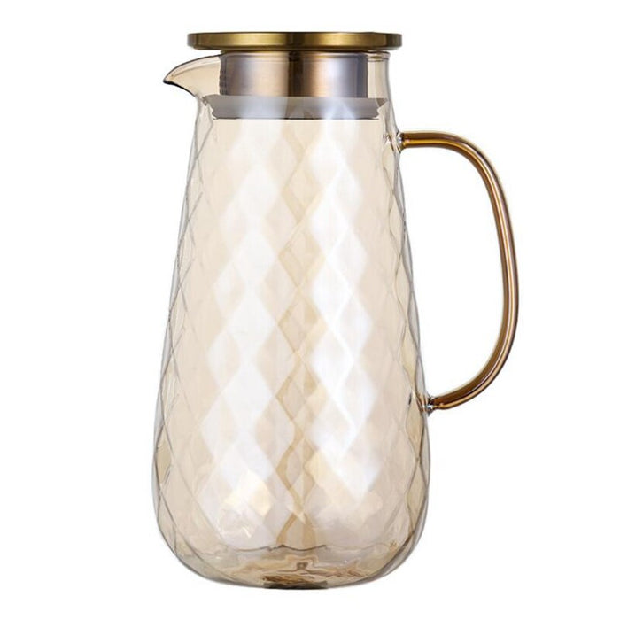54oz Glaskrug mit Deckel Eisteekrug Wasserkrug heißes kaltes Wasser