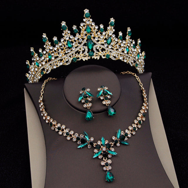Royal Queen Brautschmuck Sets für Frauen Luxus Tiaras Crow