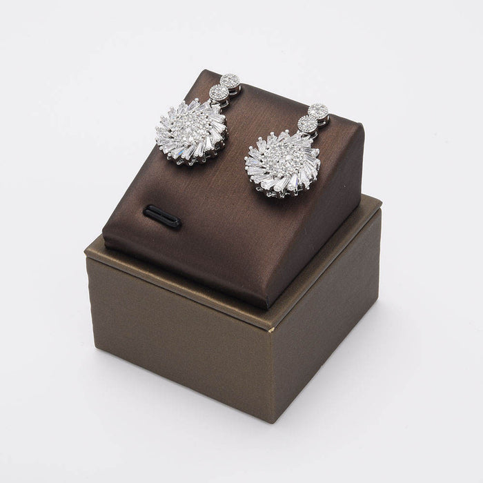 Schmuck-Sets für charmante Frauen reines Messing Kupfer voll Schmuck-Set versilbert Set Schmuck