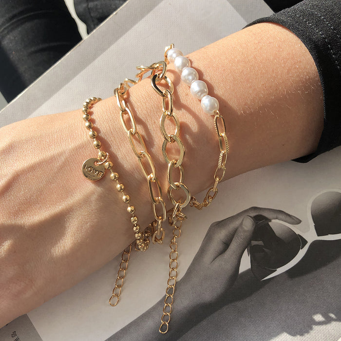 Modeschmuck Geometrischer Perlen-Retro-Schmuck Frauen