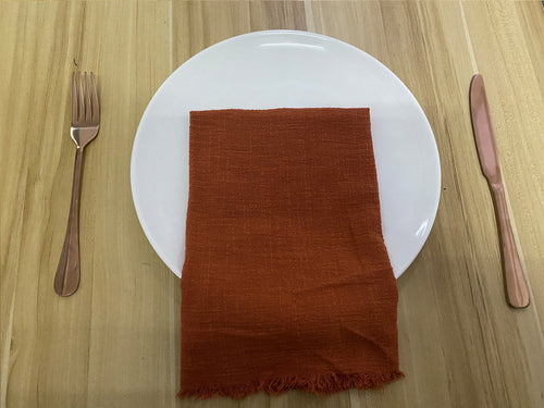 6 x 43 x 43 cm Esstisch, rustikales Dekor, Musselin-Geschirrtücher, Geburtstag