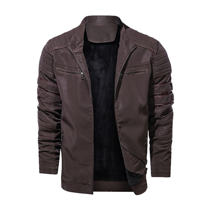Men Leather Jacket Motorcycle PU Men Jackets