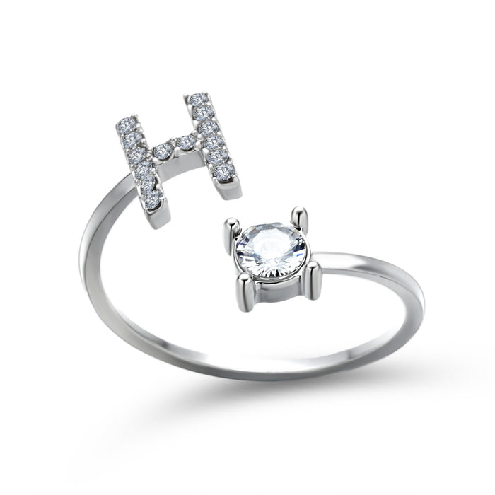 Neue Design Einstellbare 26 Initial Brief Ring Mode Schmuck Für Frauen Einfache Elegante Schmuck