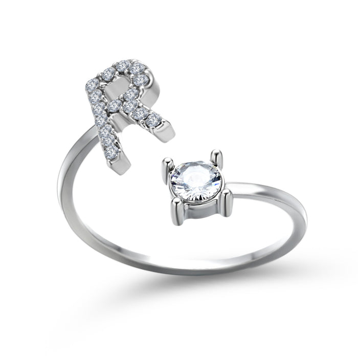 Neue Design Einstellbare 26 Initial Brief Ring Mode Schmuck Für Frauen Einfache Elegante Schmuck
