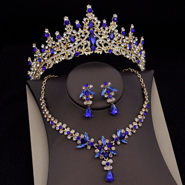 Royal Queen Brautschmuck Sets für Frauen Luxus Tiaras Crow