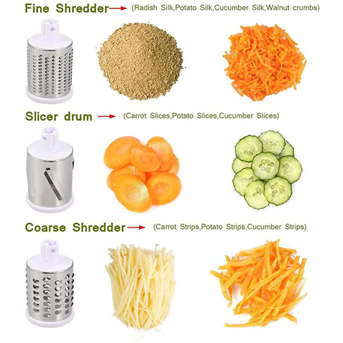 Kitchen Roll Vegetable Cutter Vertical Vegetable Cutter Rotary Grater Cutting Machine for Fruits, Vegetables and Nuts
