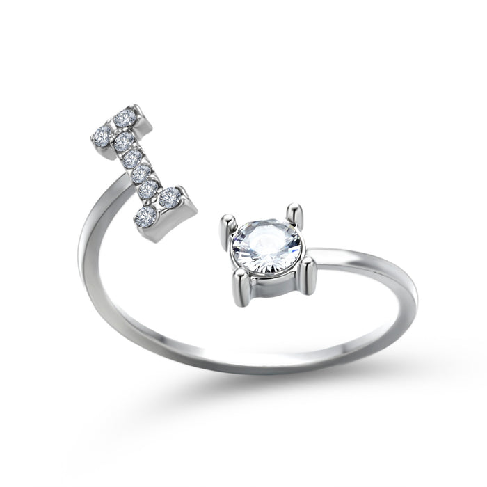 Neue Design Einstellbare 26 Initial Brief Ring Mode Schmuck Für Frauen Einfache Elegante Schmuck