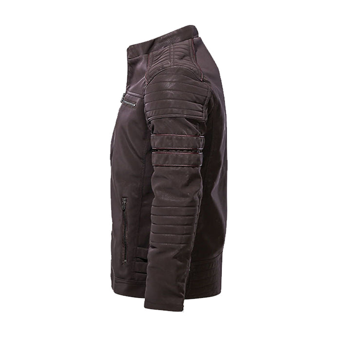Men Leather Jacket Motorcycle PU Men Jackets
