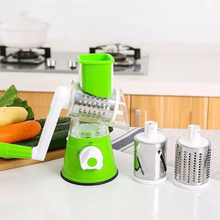 Kitchen Roll Vegetable Cutter Vertical Vegetable Cutter Rotary Grater Cutting Machine for Fruits, Vegetables and Nuts