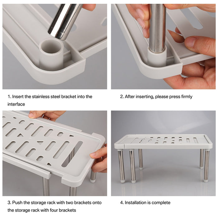 Einstellbares Lagerregal Organizer Regal Pp Lagerregal Desktop