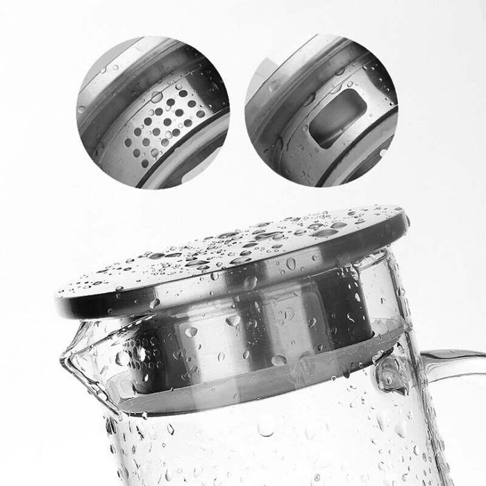 Large Transparent Glass Teapot Water Jug Heat Resistant Large Clear Kung