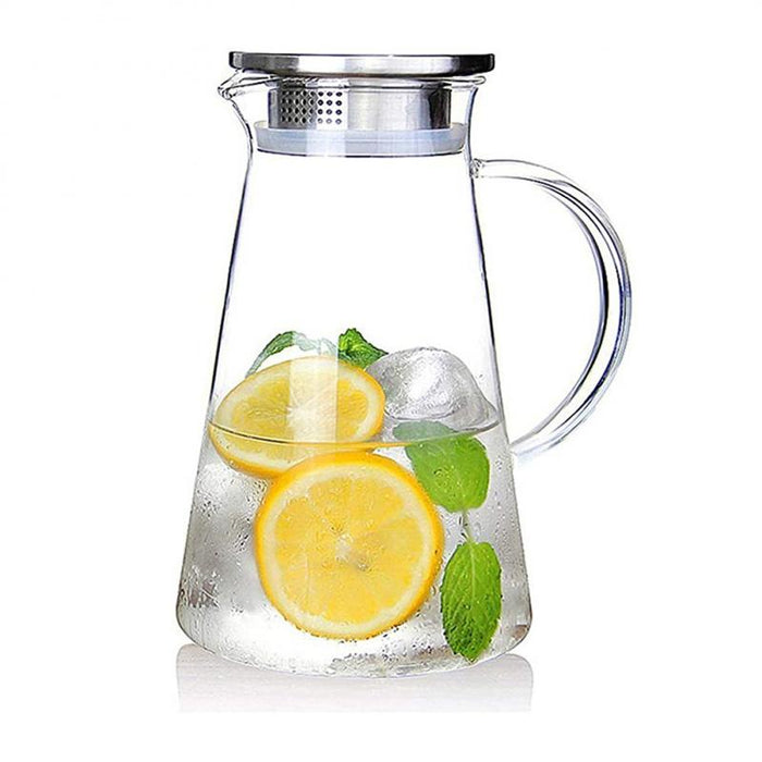 Large Transparent Glass Teapot Water Jug Heat Resistant Large Clear Kung