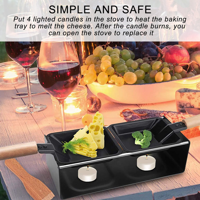 Käseschmelzer Raclette-Grill Antihaft-Raclette-Grill-Set Mini-Käse