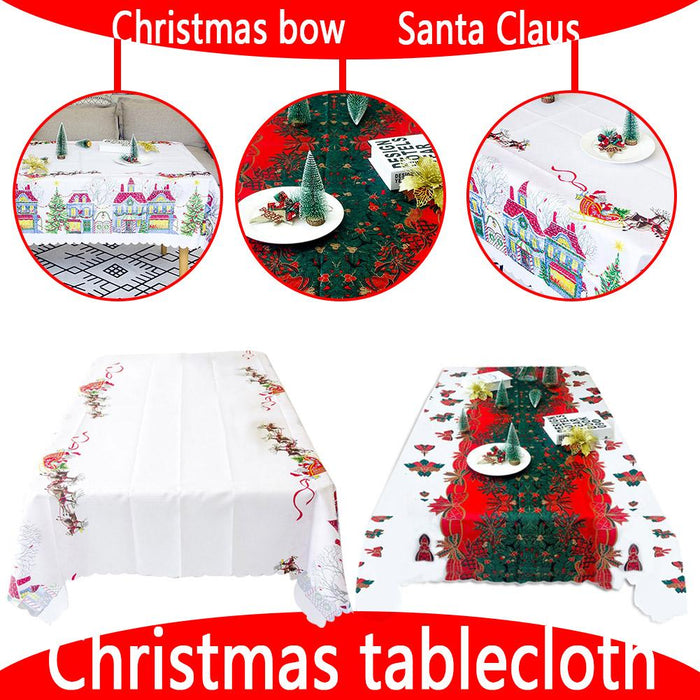 Rectangular fabric tablecloth for wedding party Christmas party