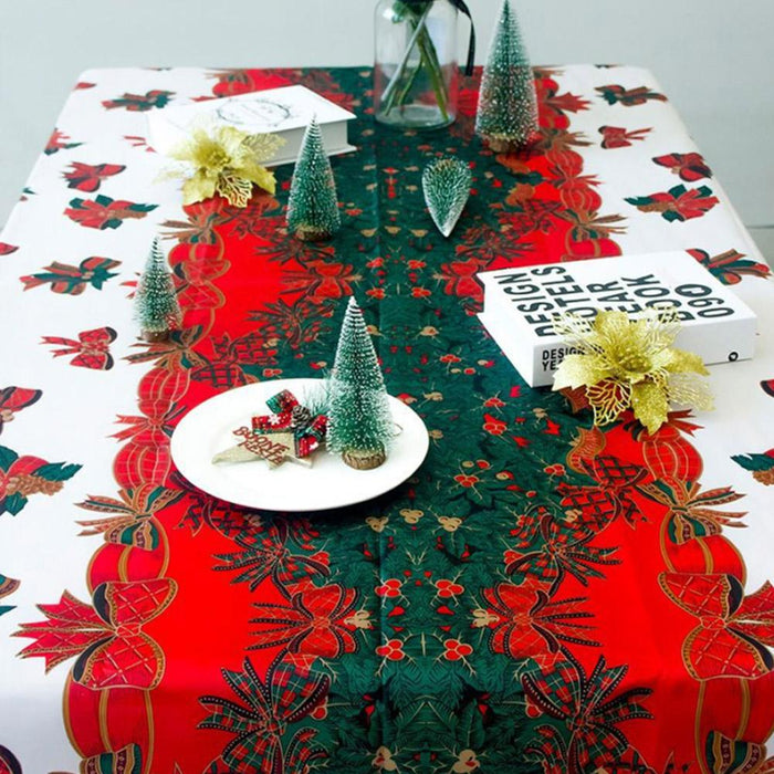 Rectangular fabric tablecloth for wedding party Christmas party