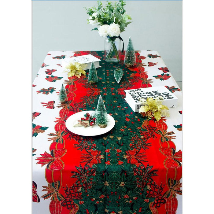 Rectangular fabric tablecloth for wedding party Christmas party