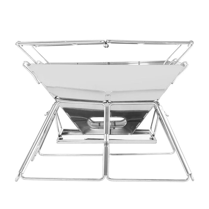 Grillz Camping Fire Pit BBQ 2-in-1 Grill Smoker Outdoor Tragbar