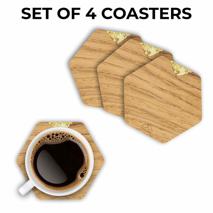 Untersetzer aus Holz - Eiche / Set mit 4 Untersetzern
