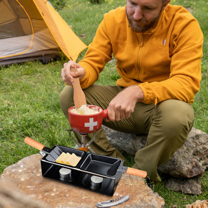 Grill-Käse-Raclette-Set Antihaft-Griller Mini-BBQ-Käsebrett